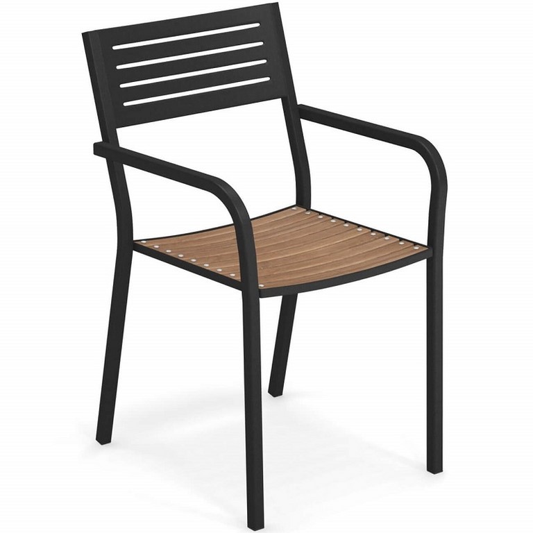Segno Stackable Teak Armchair Emu