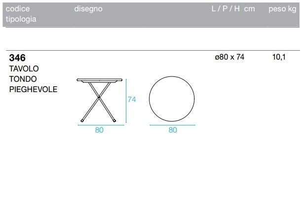 Emu Arc en Ciel Table Ø 80