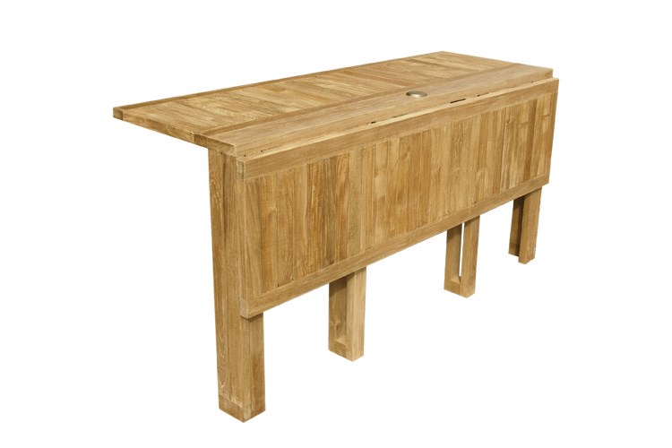 Rectangular Foldable Table  Telemaco Teak Wood Giardino di Legno
