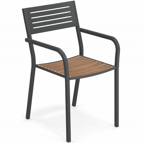 Segno Stackable Teak Armchair Emu