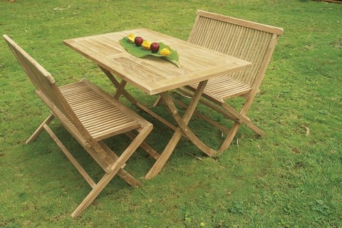 Bristol 2 seat foldable Bench teak wood Centro Mobili Giardino