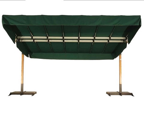 Decentralised and central pole umbrellas