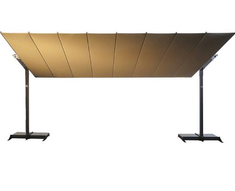 Decentralised and central pole umbrellas