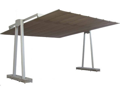 Decentralised and central pole umbrellas
