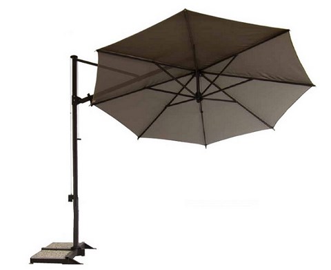 Decentralised and central pole umbrellas