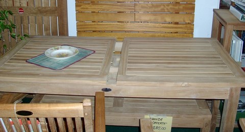 GIASONE Rectangular Extending Table Teak Wood Giardino di Legno