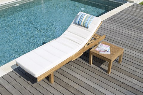 Los Roques Sunbed teak wood Il Giardino di Legno