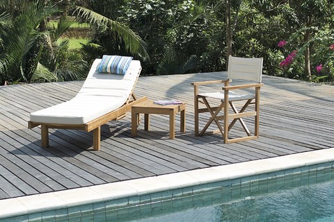 Los Roques Sunbed teak wood Il Giardino di Legno