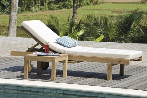 Los Roques Sunbed teak wood Il Giardino di Legno