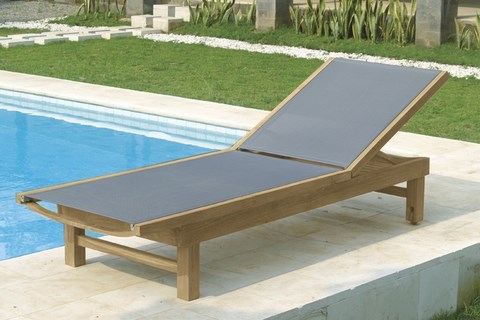 Macao Sunbed teak wood Il Giardino di Legno