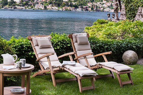 Ocean Foldable Deckchair teak wood Il Giardino di Legno