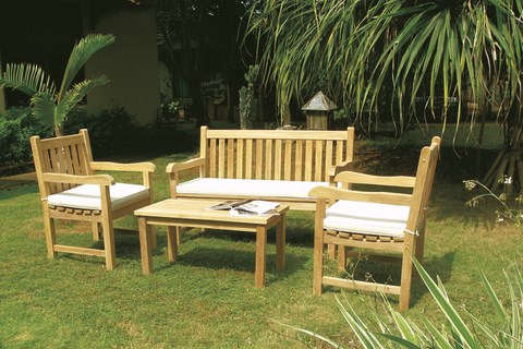 Classica 3 seat Bench teak wood Il Giardino di Legno