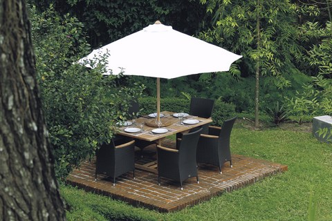 PERICLE Rectangular Extending Table Teak Wood Giardino di Legno