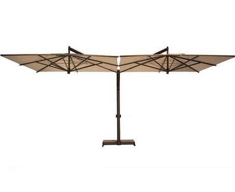 Decentralised and central pole umbrellas
