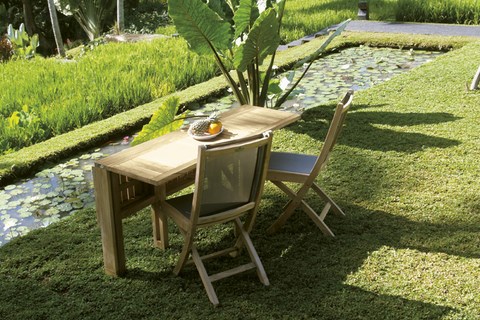Rectangular Foldable Table  Telemaco Teak Wood Giardino di Legno