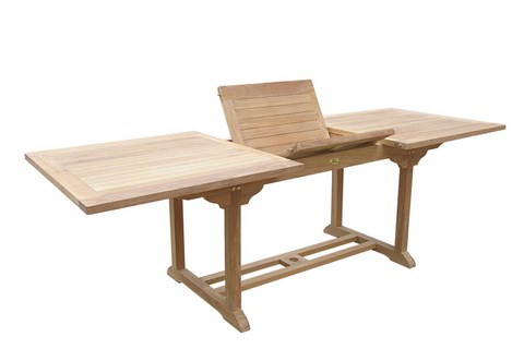 TITANO Rectangular Extending Table Teak Wood Giardino di Legno