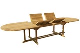OLIMPO Oval Extending Table Teak Wood Giardino di Legno